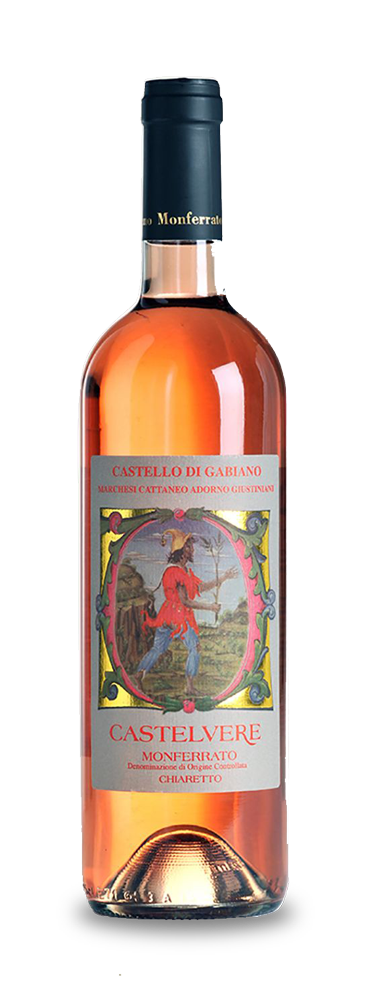 Bottle of Castelvere wine, Monferrato chiaretto DOC