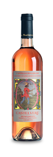 Bottle of Castelvere wine, Monferrato chiaretto DOC