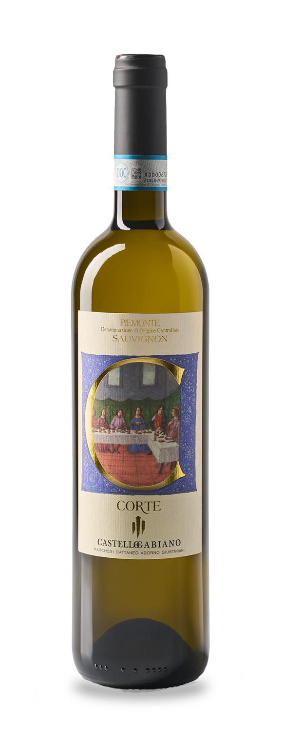 Bottle of Corte wine, Monferrato bianco DOC