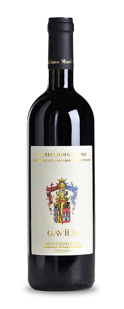 Bottle of Gavius wine, Monferrato rosso DOC