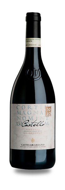 Bottle of Castello wine, Piemonte chardonnay DOC